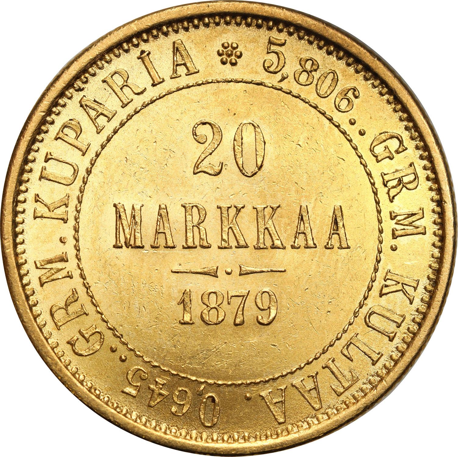 Finlandia/Rosja. Aleksander II. 20 Marek 1879 S, Helsinki