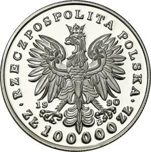 III RP. 100.000 złotych 1990 Kościuszko - Mały Tryptyk