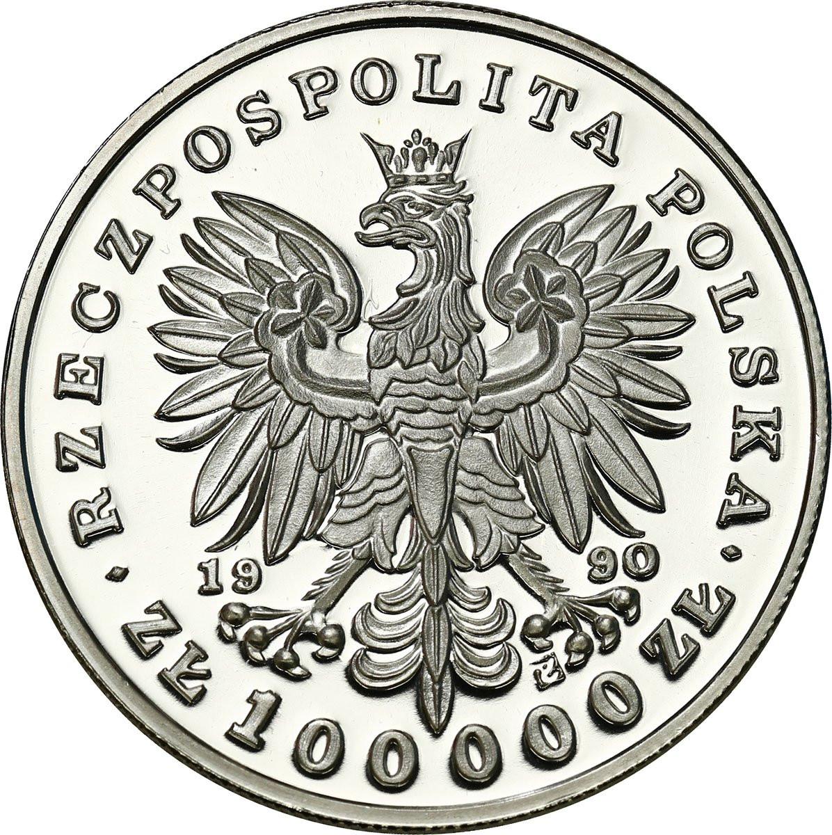 III RP. 100.000 złotych 1990 Kościuszko - Mały Tryptyk
