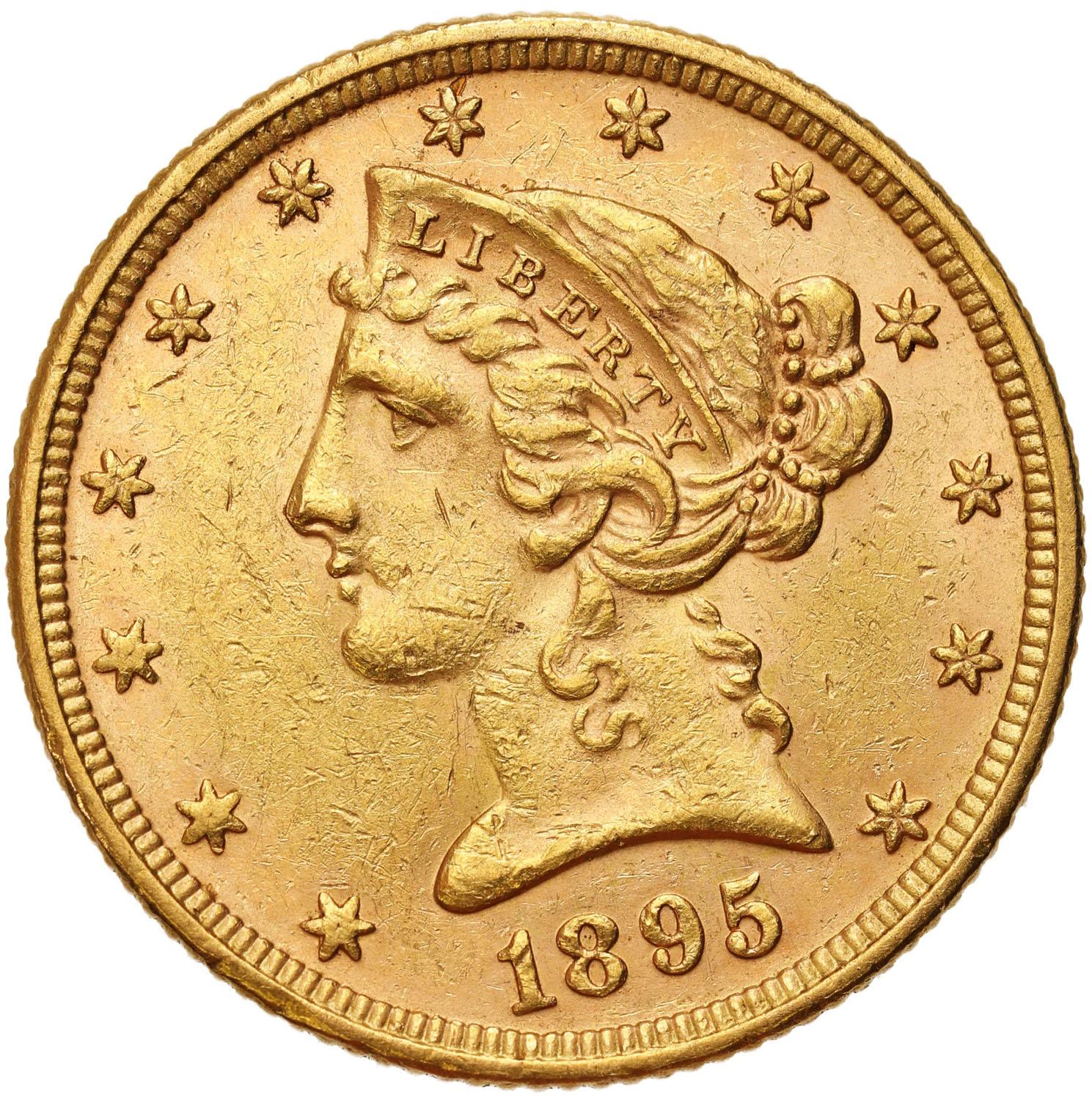 USA. Złote 5 dolarów 1895 Filadelfia