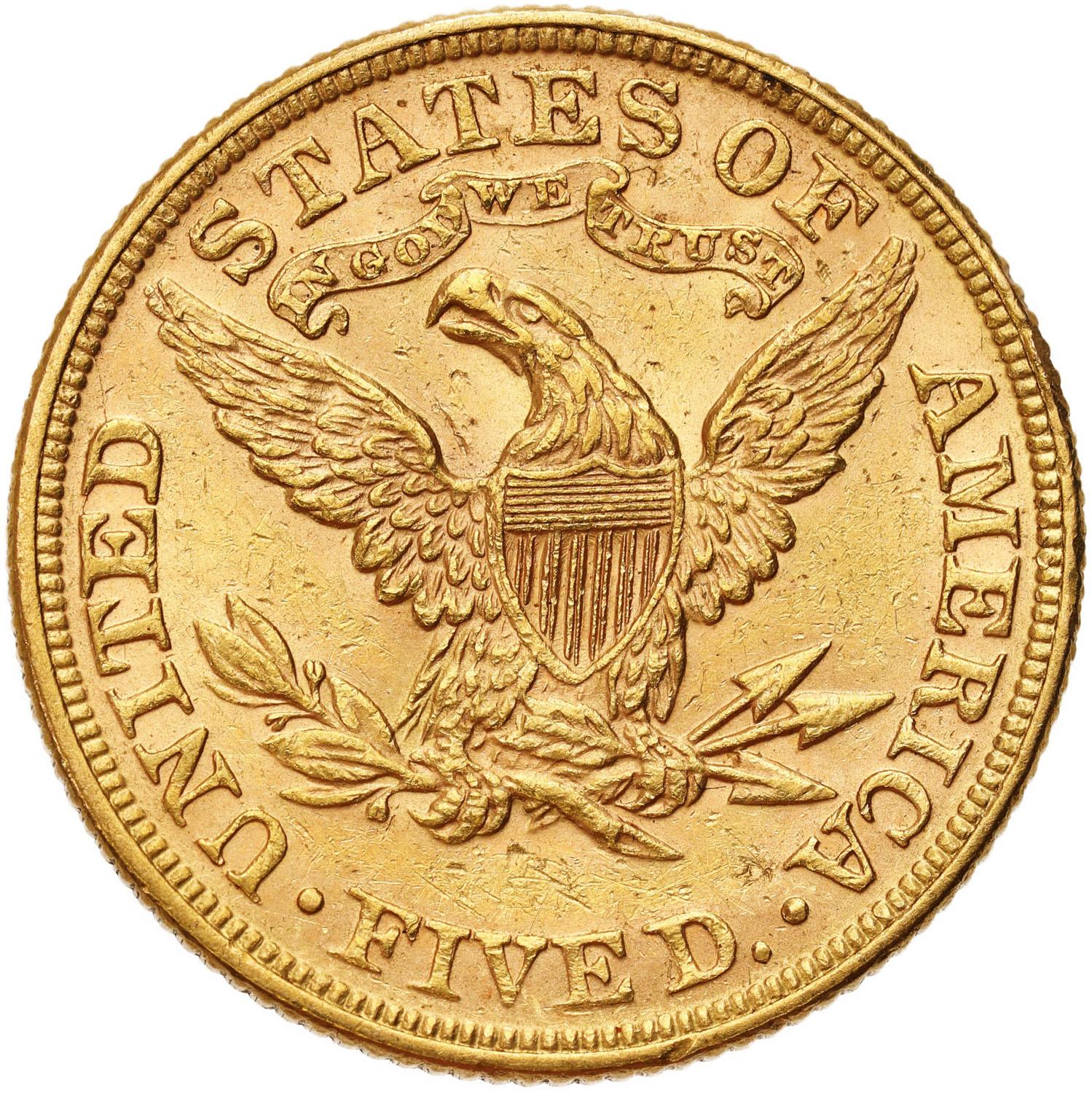 USA. Złote 5 dolarów 1895 Filadelfia