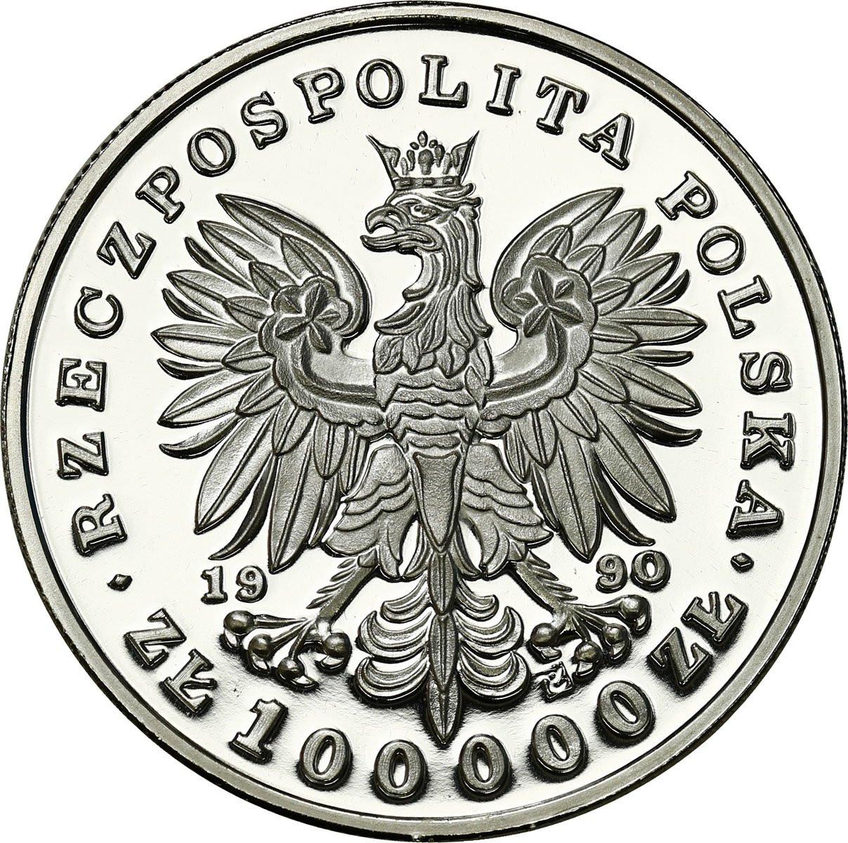 III RP. 100.000 złotych 1990 Piłsudski - Mały Tryptyk