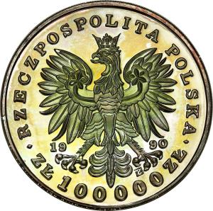 III RP. 100.000 złotych 1990 Chopin - Mały Tryptyk