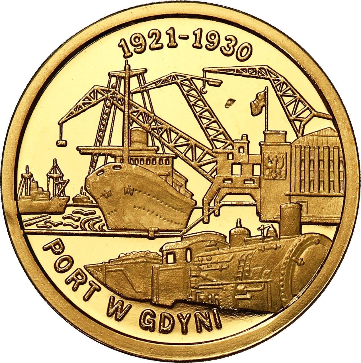Medal 10 Dekad Niepodległości - Port w Gdyni ZŁOTO