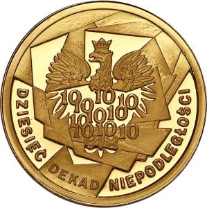 Medal 10 Dekad Niepodległości - Port w Gdyni ZŁOTO