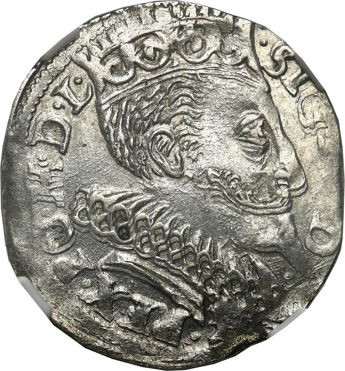 Zygmunt III Waza. Trojak (3 grosze) 1596, Bydgoszcz NGC MS63 - PIĘKNY