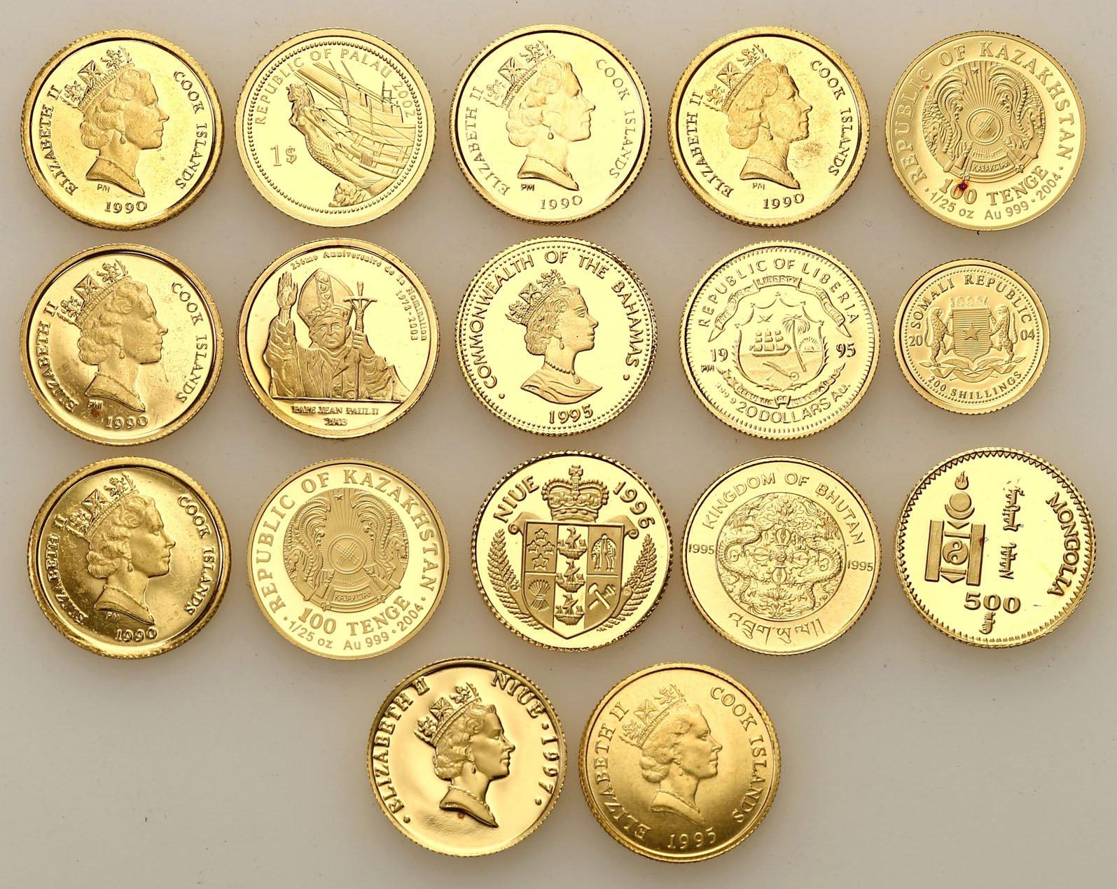 Zestaw najmniejszych złotych monet świata - 17 szt - ZŁOTO