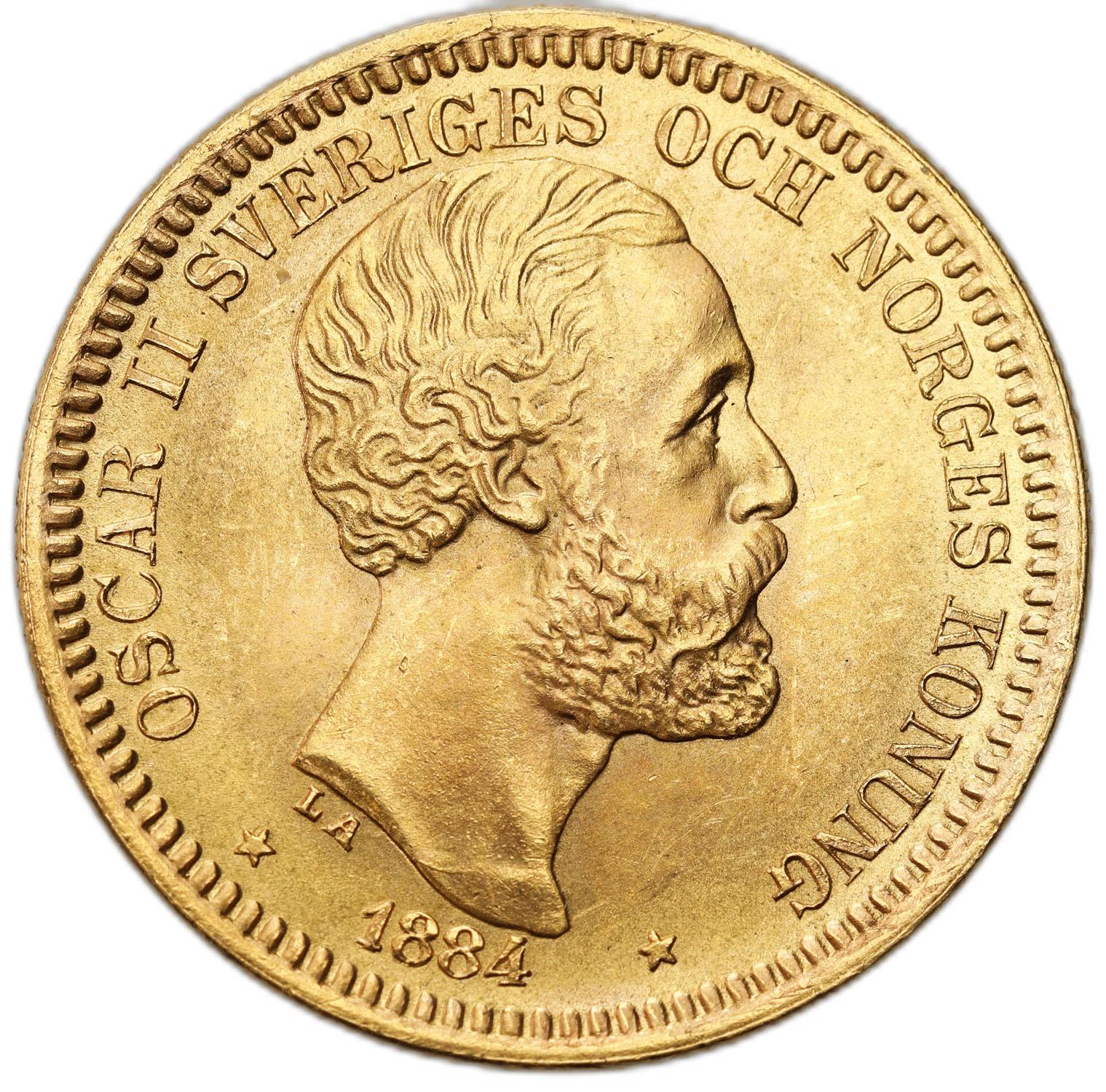 Szwecja, Oskar II (1872–1907). 20 koron 1884, Sztokholm