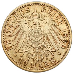 Niemcy. Wilhelm II 10 Marek 1890 A, Berlin 