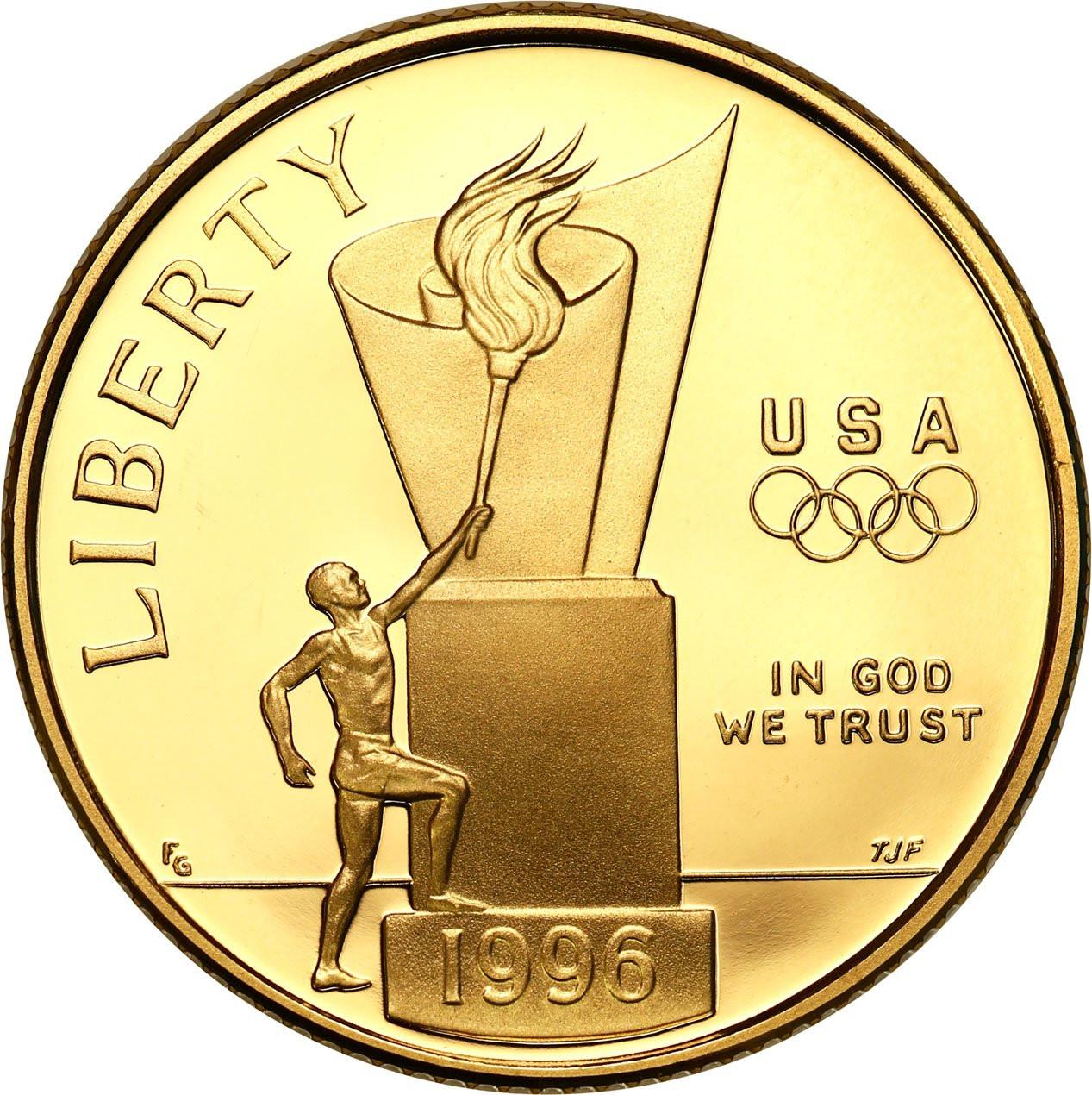 USA. Złote 5 dolarów 1996 Olimpiada Atlanta ZNICZ