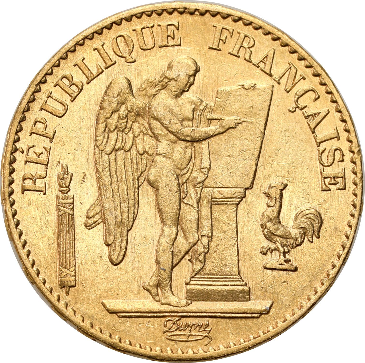 Francja III Republika 20 franków 1878 A Paryż ANIOŁ