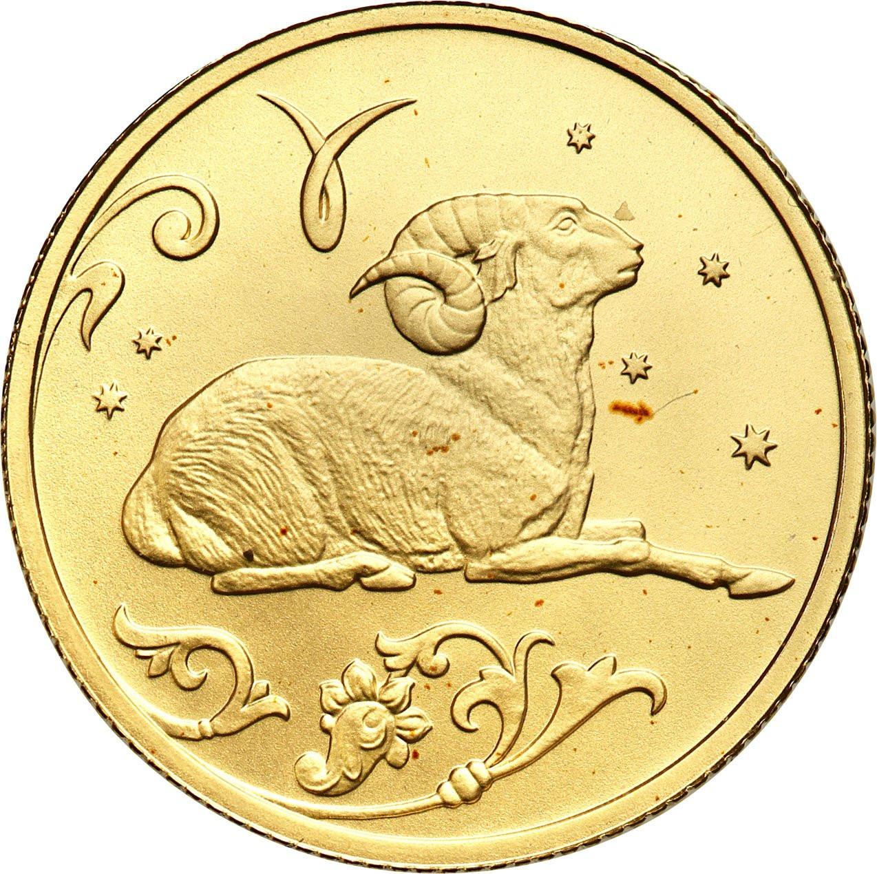 Rosja. 25 Rubli 2005 Baran - 1/10 uncji złota