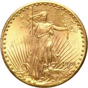 USA. 20 $ dolarów 1928 Filadelfia St. Gaudens