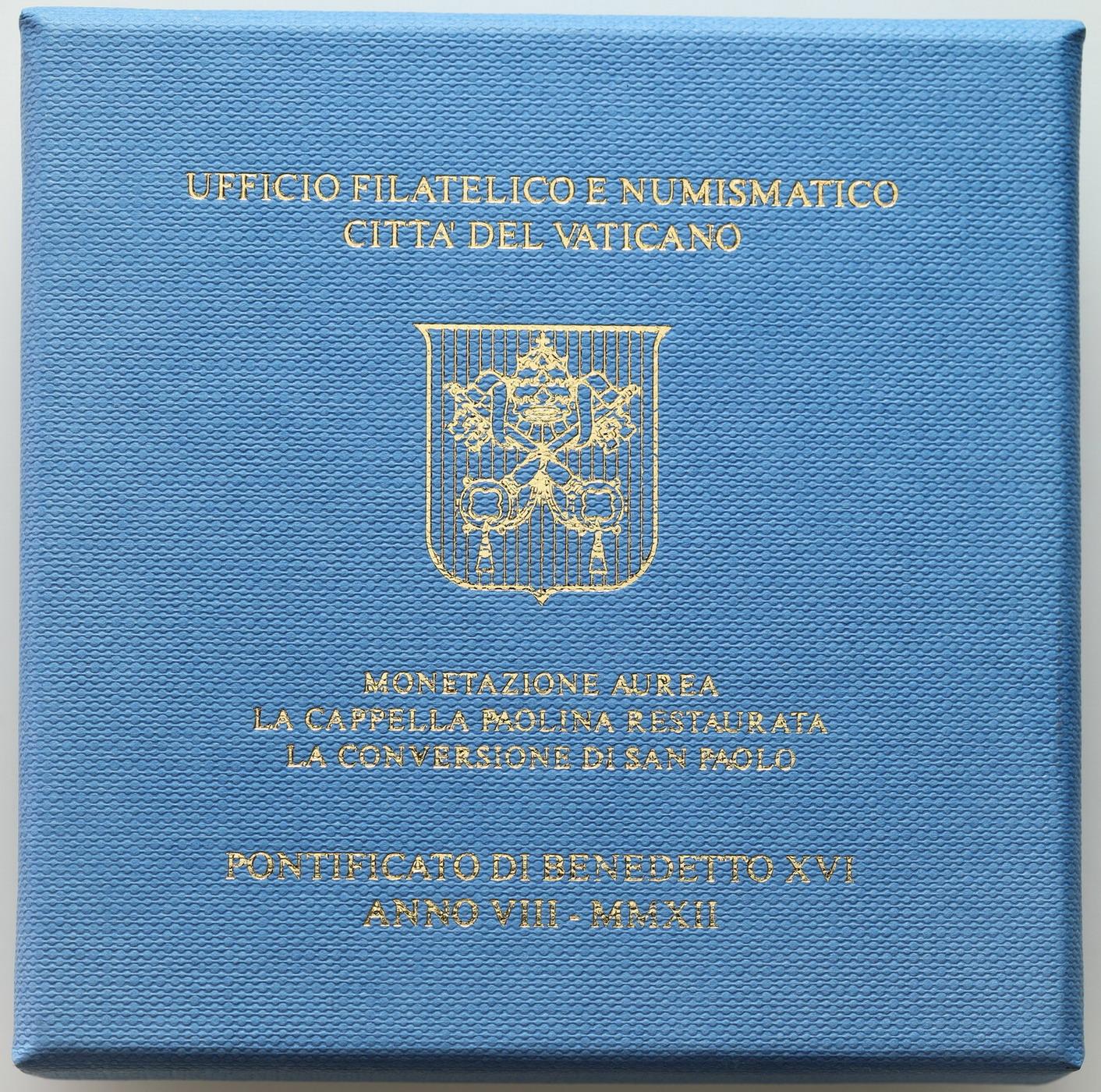 Watykan. 20 euro 20212 Benedykt XVI - 8 rok pontyfikatu