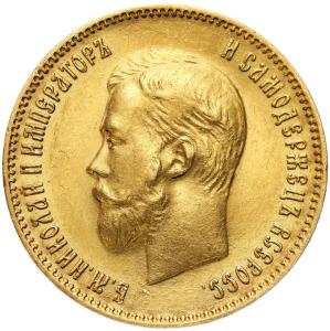 Rosja, Mikołaj II. 10 Rubli 1903 AP, Petersburg - PIĘKNE