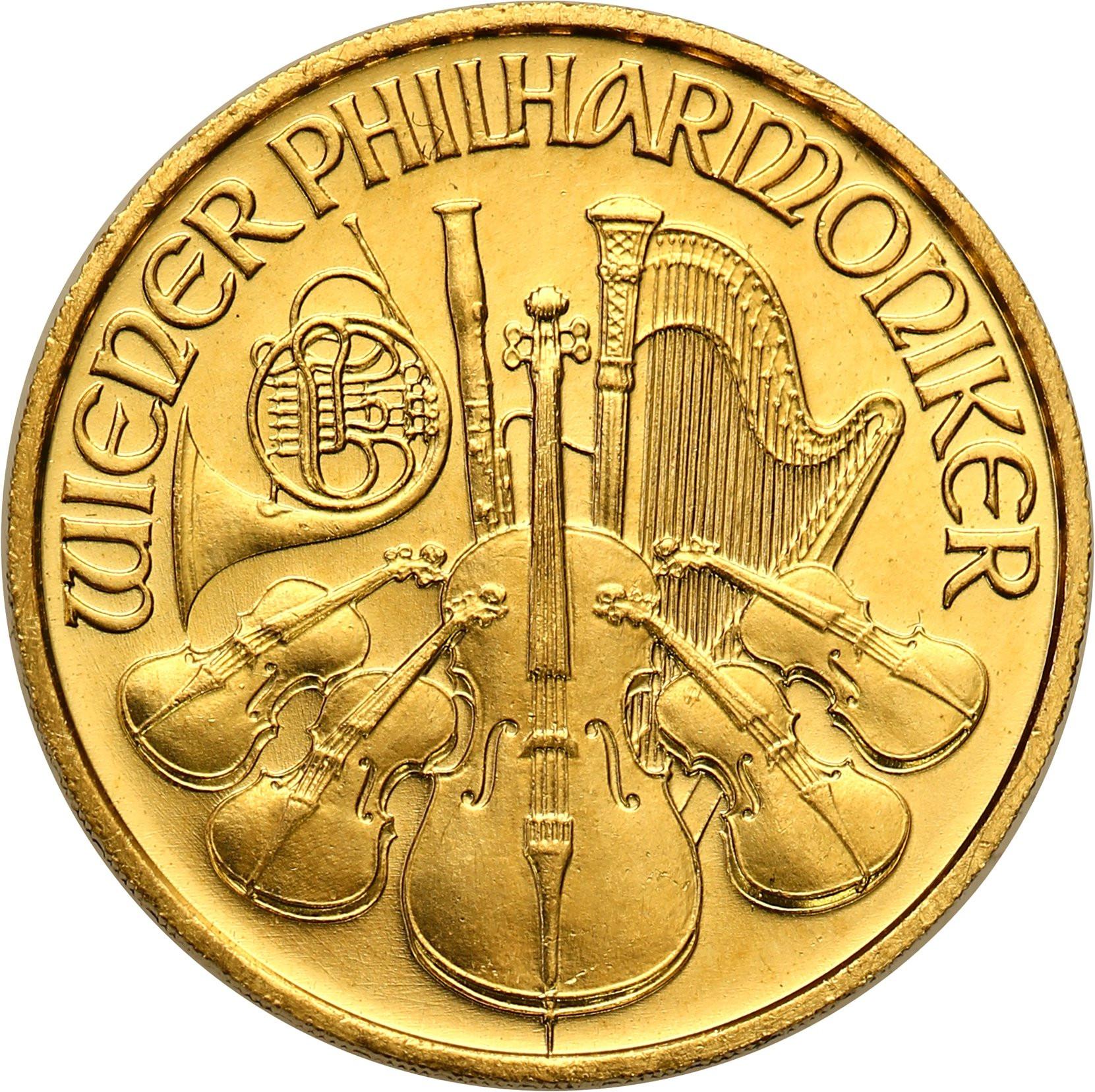 Austria. 10 Euro 1994 Filharmonicy - 1/10 uncji złota