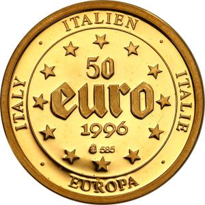Włochy. 50 Euro 1996 Koloseum st.L