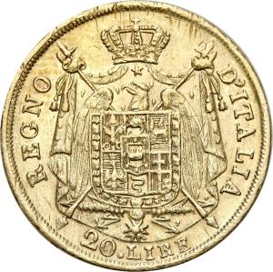Włochy. Napoleon I (1805–1814). 20 lirów 1814 M, Mediolan