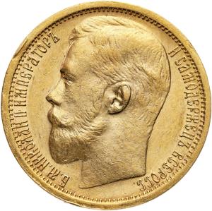 Rosja. Mikołaj II. 15 rubli 1897, Petersburg