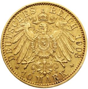 Niemcy Prusy. Whilhelm II 10 Marek 1903 A, Berlin