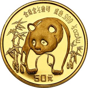 Chiny. 50 yuanów 1986 - Panda