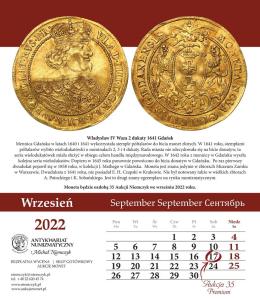 Kalendarz numizmatyczny 2022 NIEMCZYK - limitowana edycja!