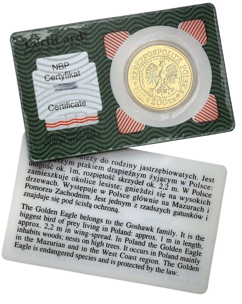 Polska. Złote 200 złotych 2008 Orzeł Bielik - 1/2 uncji złota