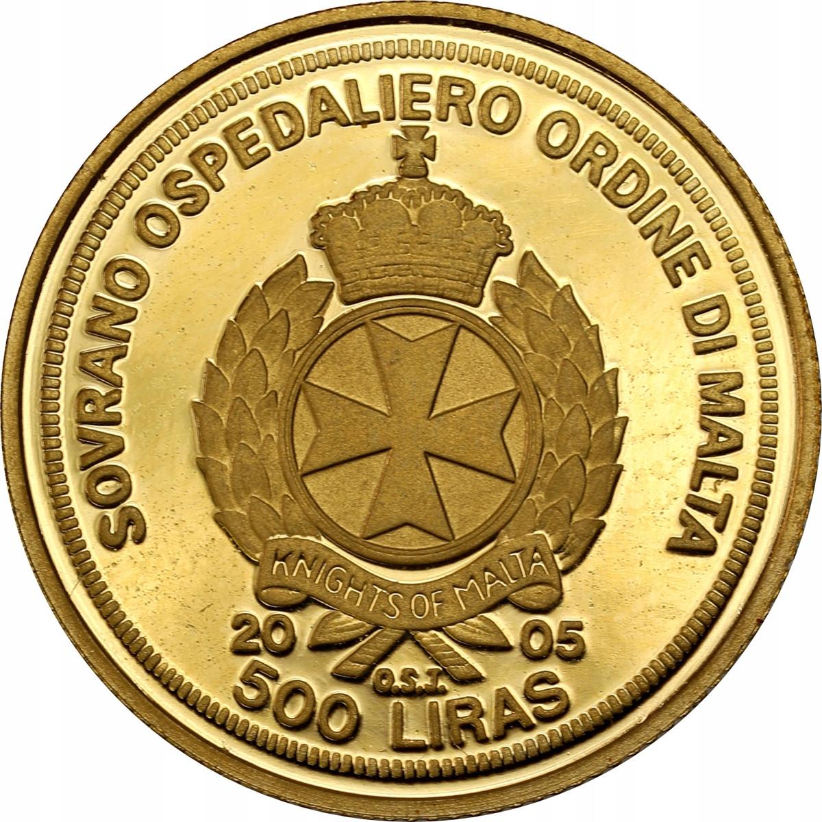 Malta 500 lirów 2004 Papież Jan Paweł II - ZŁOTO