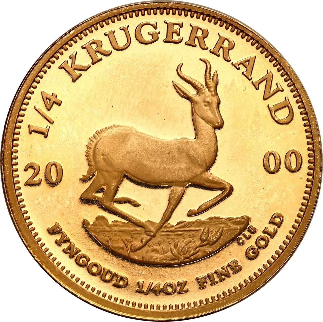 RPA.  1/4 Krugerranda 2000 - LUSTRZANY - 1/4 uncji złota