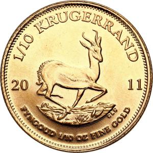 RPA. Złoty Krugerrand 2011 - 1/10 uncji złota