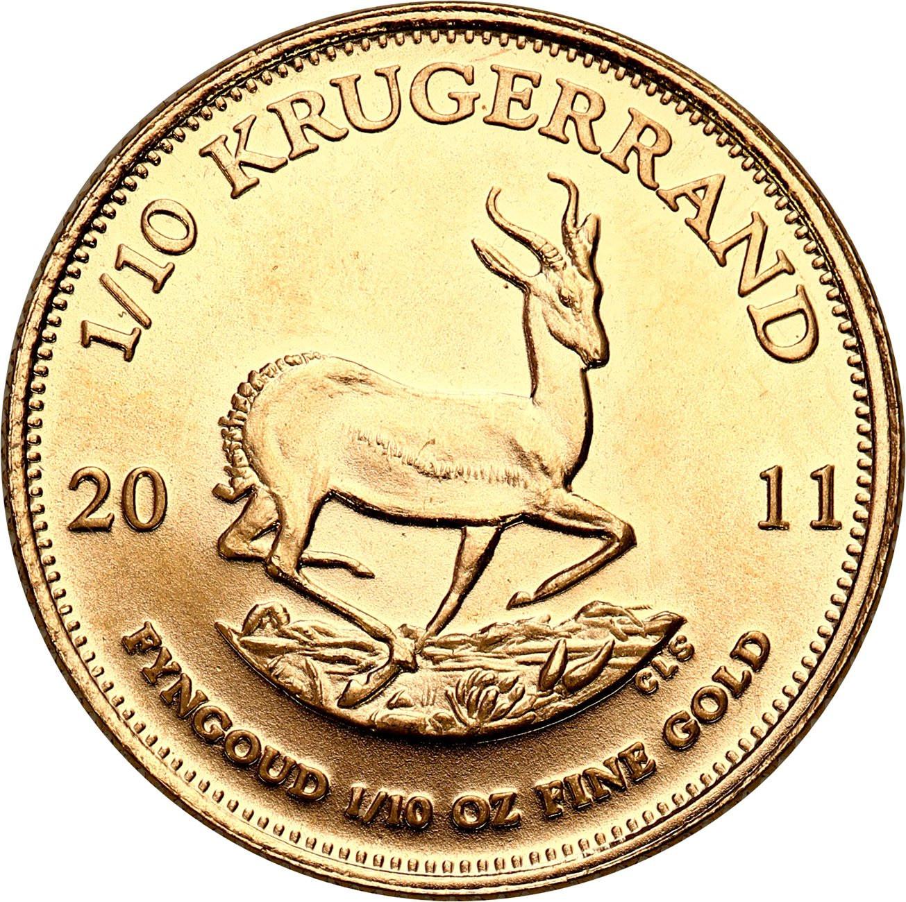 RPA. Złoty Krugerrand 2011 - 1/10 uncji złota