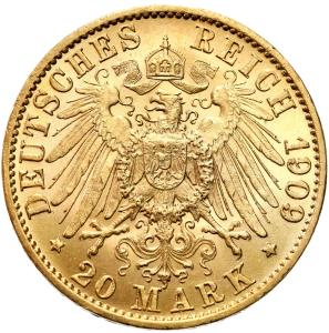 Niemcy Prusy. Wilhelm II. 20 Marek 1909 A, Berlin