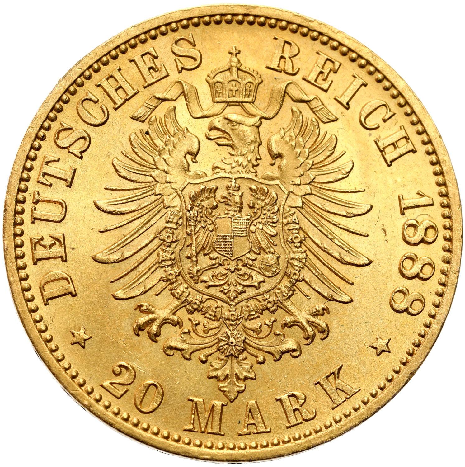 Niemcy, Prusy. 20 Marek 1888 A Friedrich III