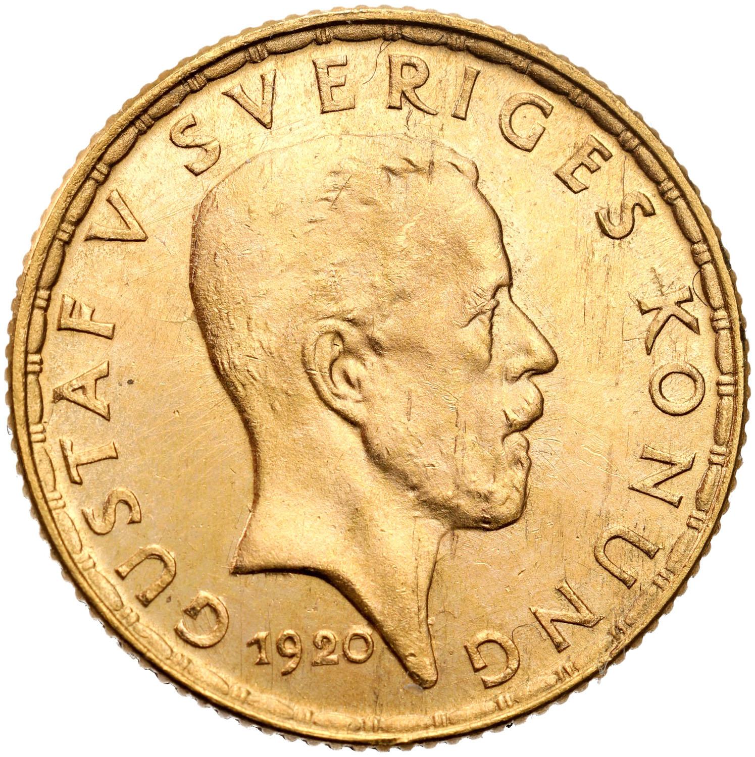 Szwecja. 5 koron 1920 Gustav V