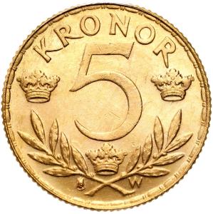Szwecja. 5 koron 1920 Gustav V