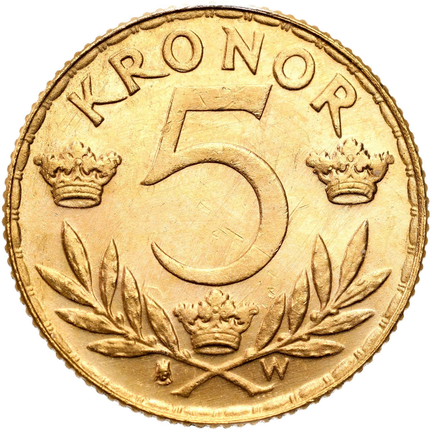 Szwecja. 5 koron 1920 Gustav V