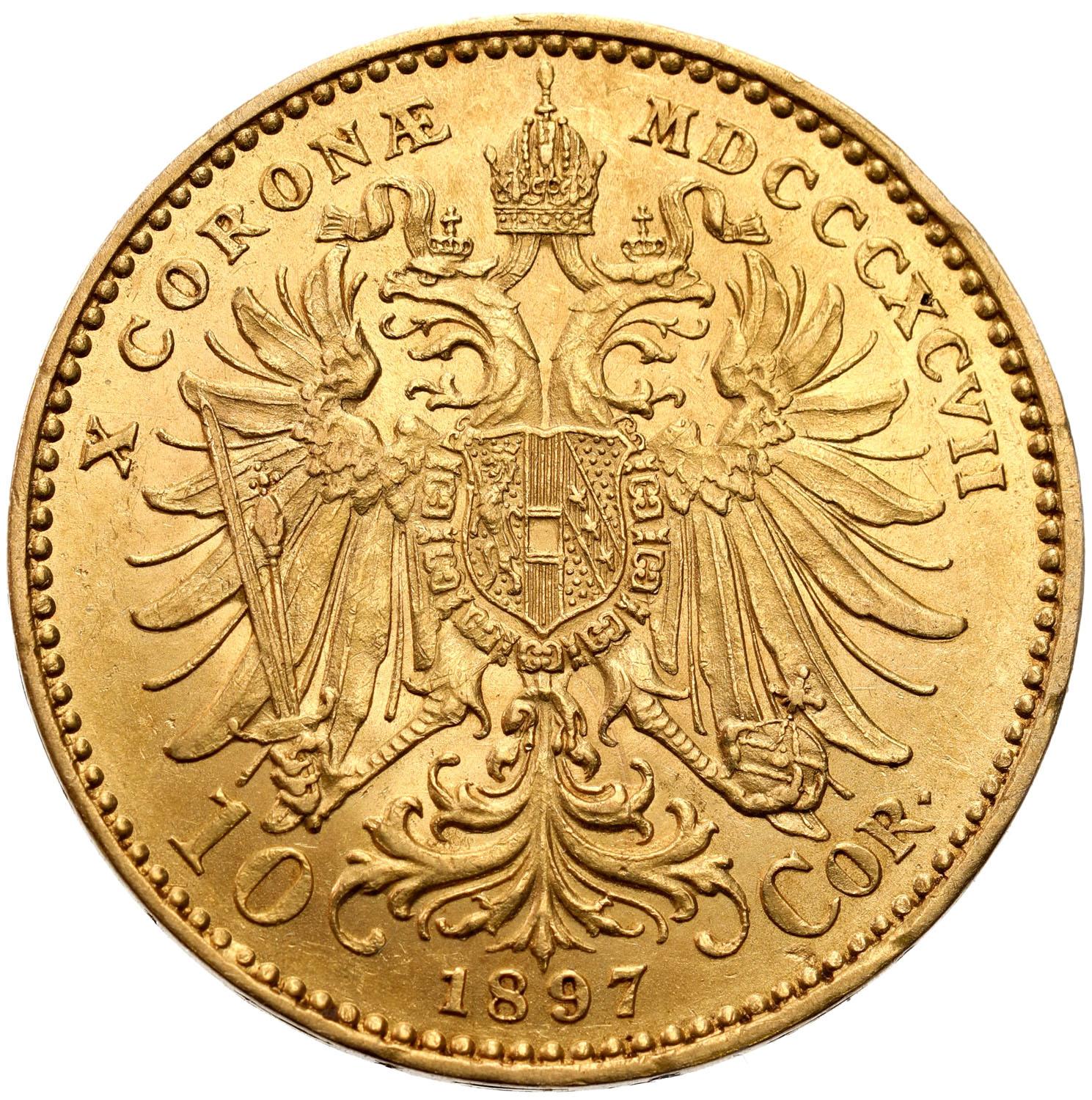 Węgry. Franciszek Józef I 10 koron 1897