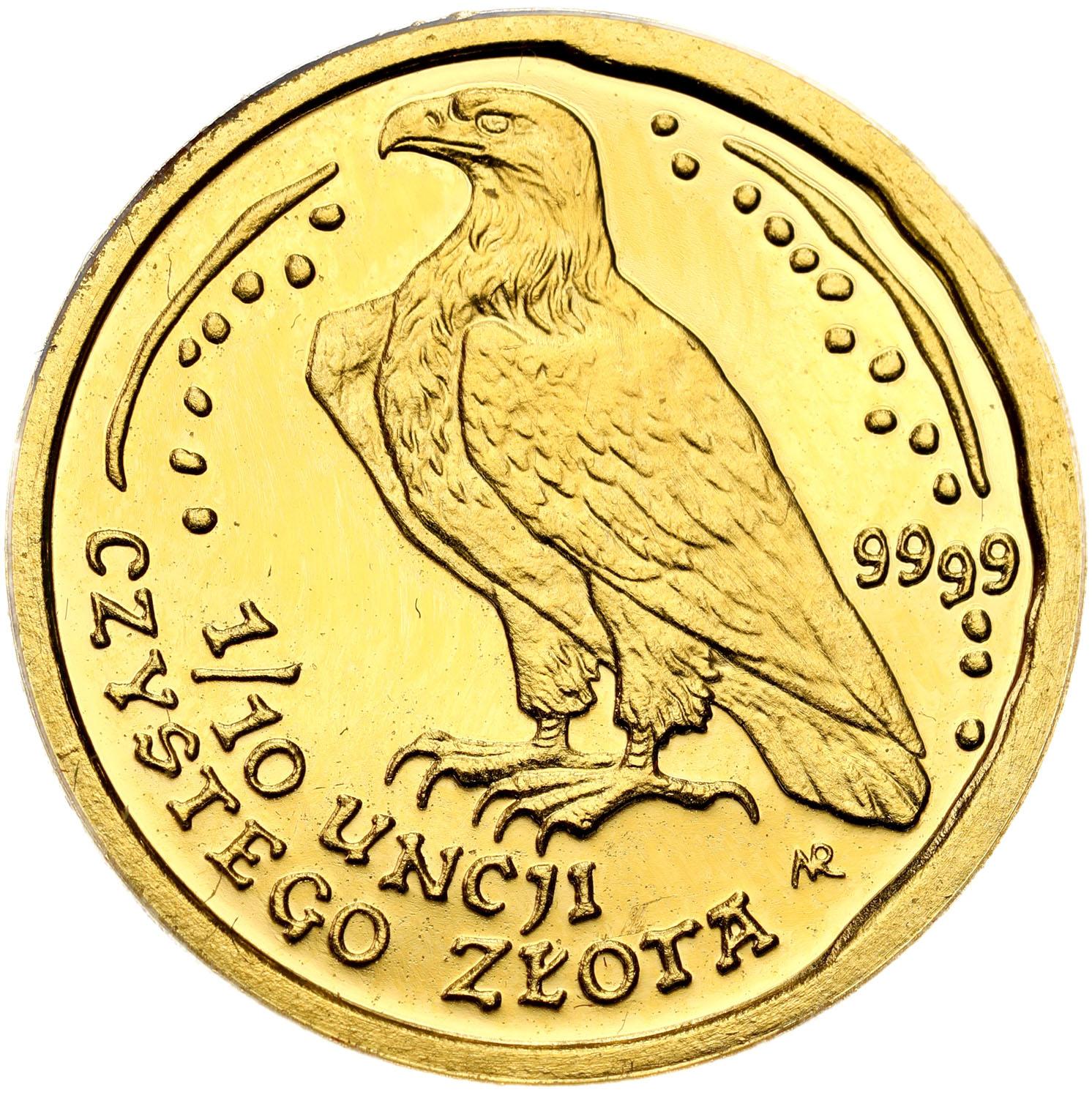 Polska. Złote 50 zł 2008 Orzeł Bielik - 1/10 uncji złota