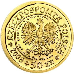 Polska. Złote 50 zł 2008 Orzeł Bielik - 1/10 uncji złota