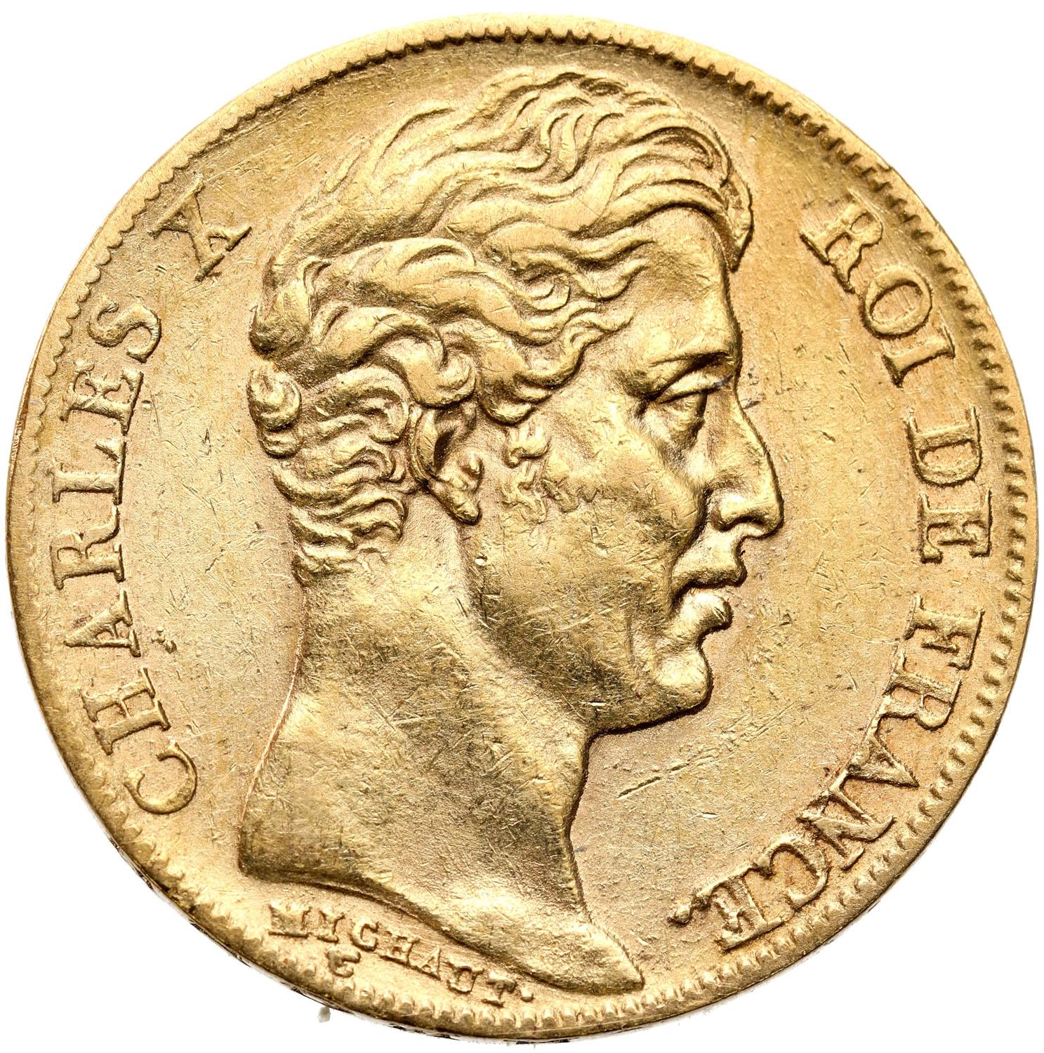 Francja. Karol X 20 franków 1827 
