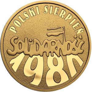 Polska. 30 złotych 2010 Polski Sierpień 1980 Solidarność - ZŁOTO