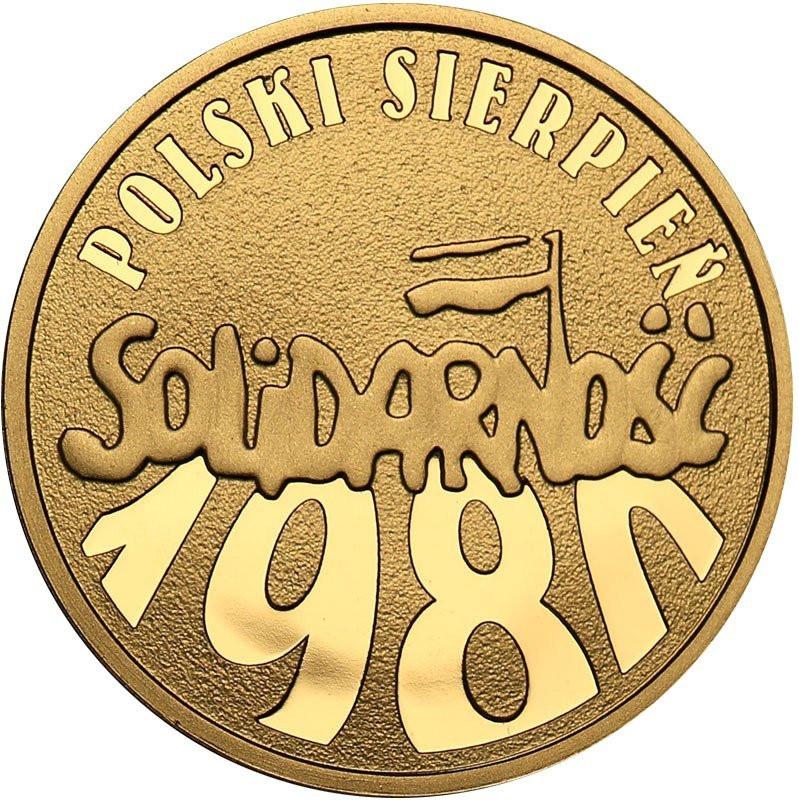 Polska. 30 złotych 2010 Polski Sierpień 1980 Solidarność - ZŁOTO