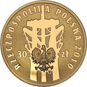Polska. 30 złotych 2010 Polski Sierpień 1980 Solidarność - ZŁOTO