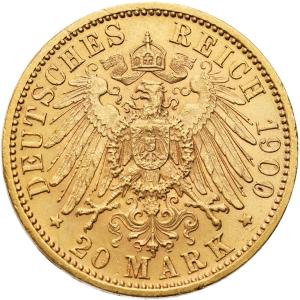 Niemcy, Wirttembergia. 20 marek 1900 F, Stuttgart - PIĘKNE