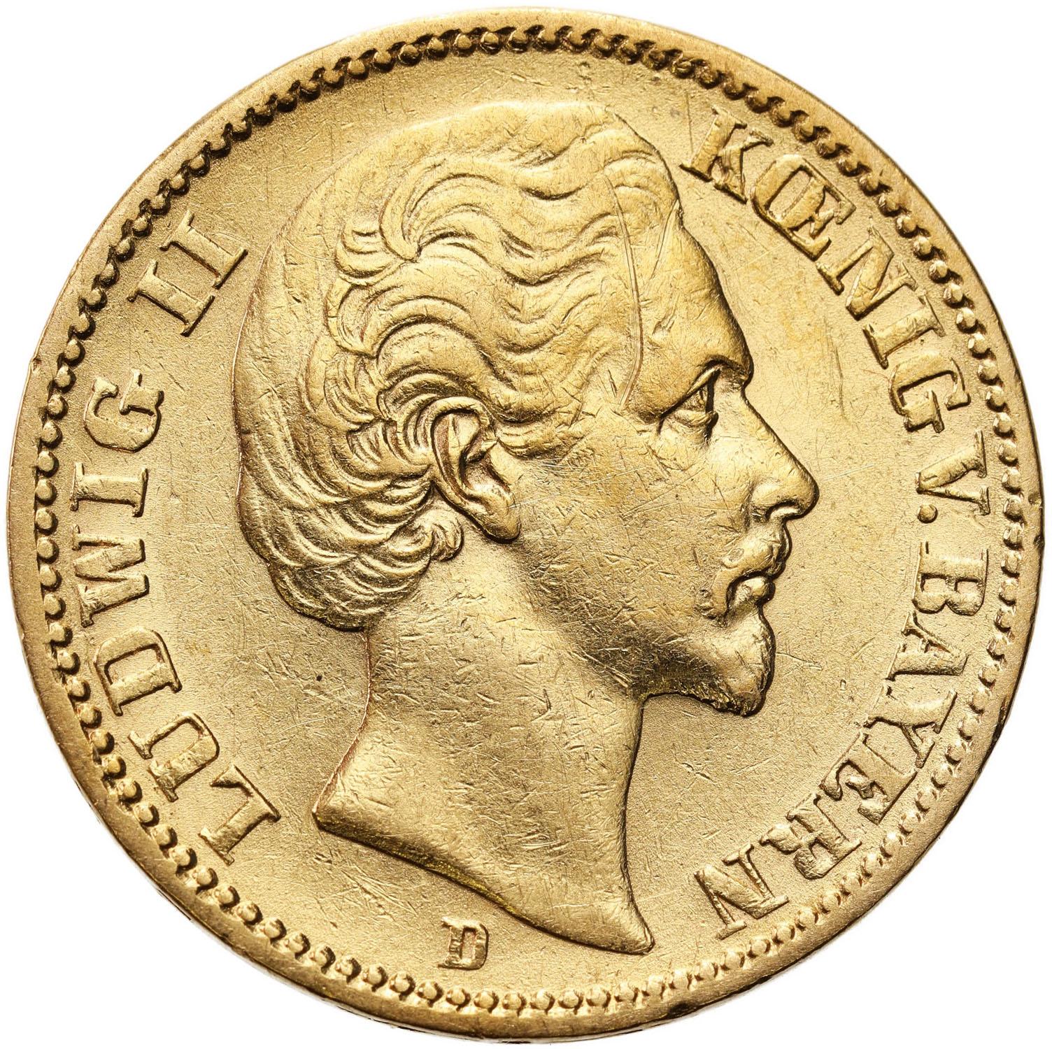 Niemcy, Bawaria. Ludwik II 20 Marek 1876 D - Monachium