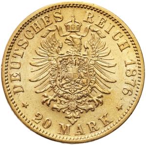 Niemcy, Bawaria. Ludwik II 20 Marek 1876 D - Monachium