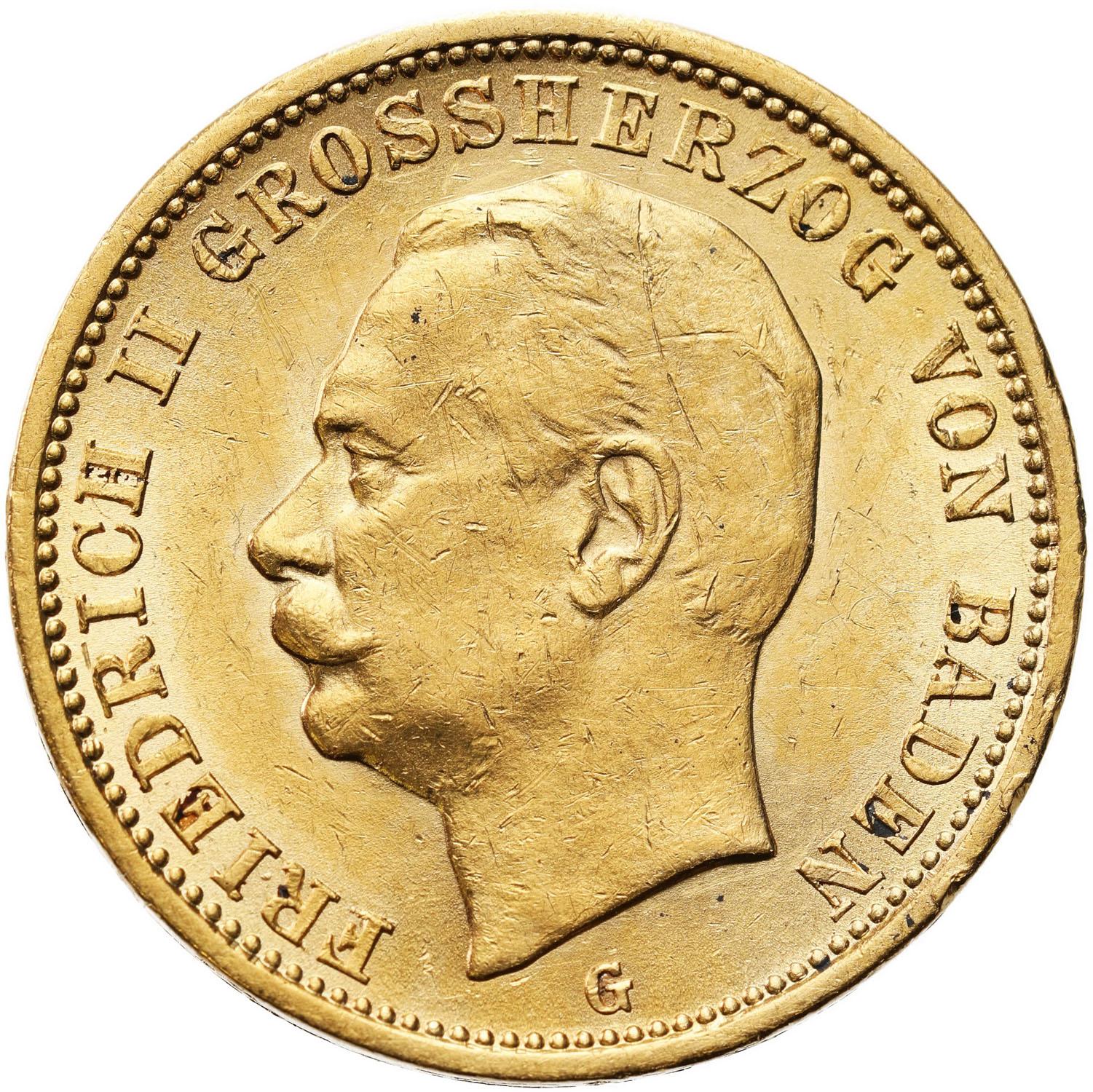 Niemcy, Badenia. 20 marek 1912 G, Karlsruhe - PIĘKNE