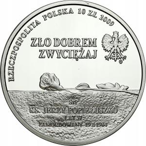 Polska zestaw 3 monet. Pamięci Księdza Jerzego Popiełuszki ZŁOTO + SREBRO