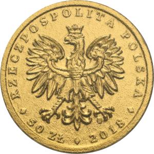 50 złotych 2018 Orzeł Bielik odzyskanie niepodległości - 1/10 uncji złota