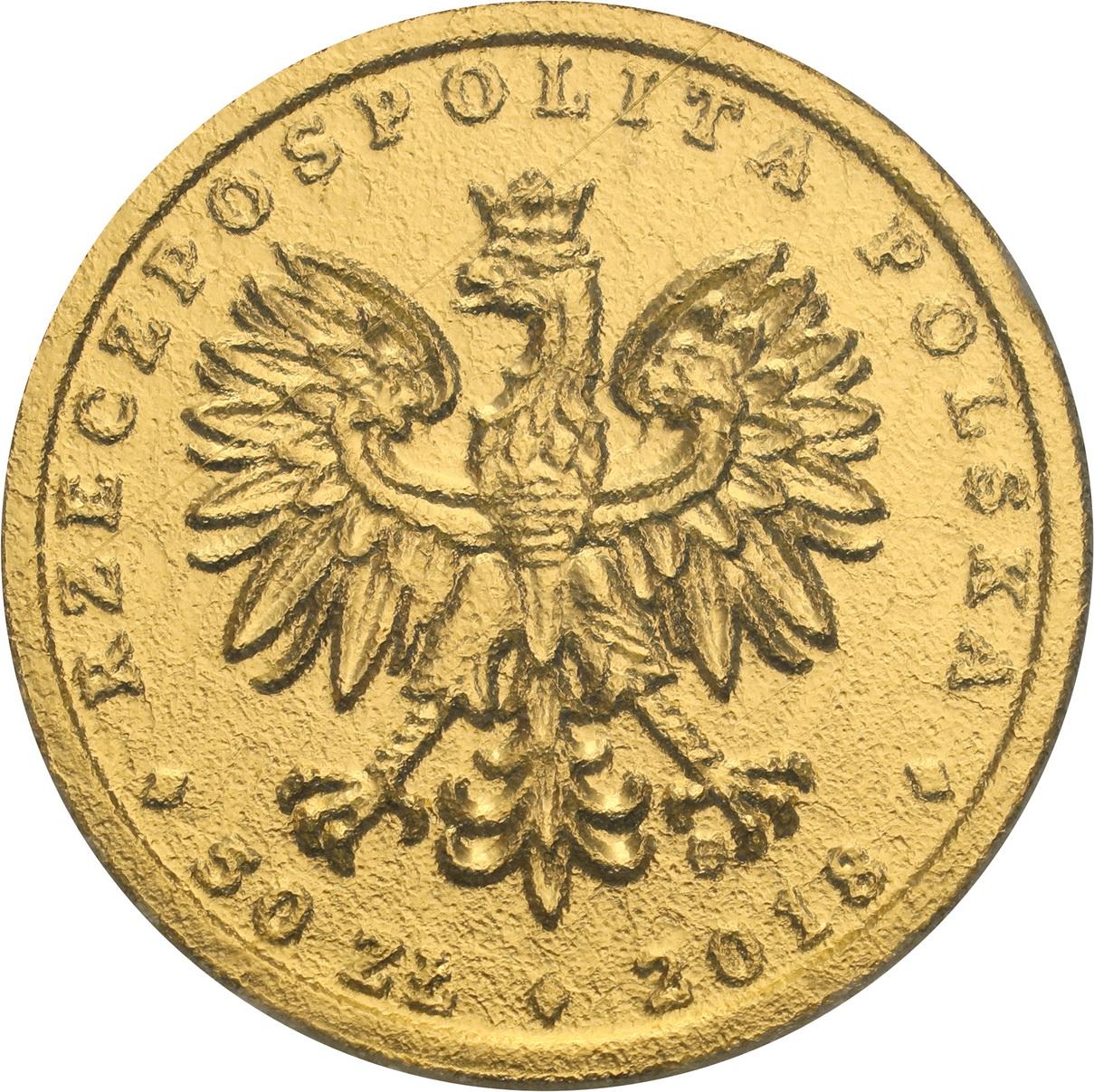 50 złotych 2018 Orzeł Bielik odzyskanie niepodległości - 1/10 uncji złota